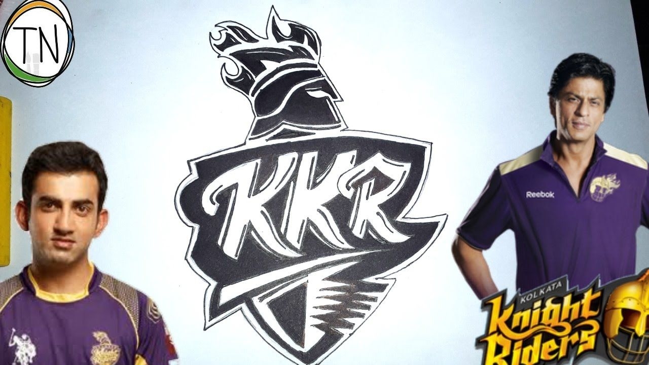 1280x720 Drawing Kolkata Knight Riders (KKR) Logo, Desktop