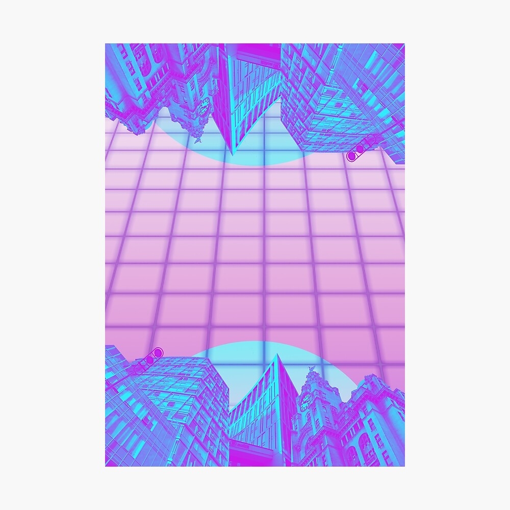 1000x1000 Pastel Vaporwave Metal Print, Phone