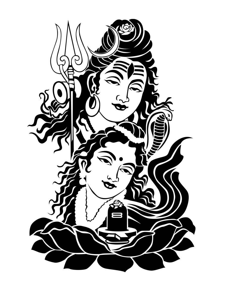 900x1200 shiv parvati black and white full HD wallpaper download wallpaper, Lord shiva painting, Lord shiva sketch, Phone