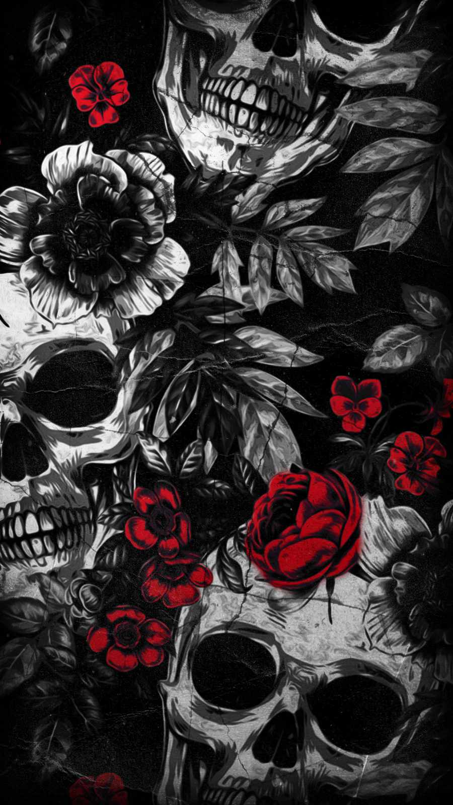 900x1600 Skull Roses IPhone Wallpaper Wallpaper, iPhone Wallpaper. Graffiti wallpaper iphone, Wallpaper iphone roses, Skull wallpaper iphone, Phone