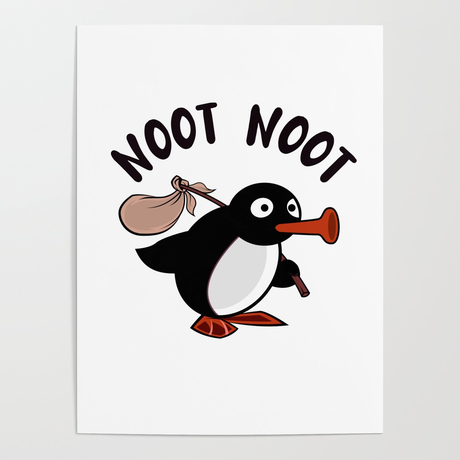 1500x1500 Noot Noot Pingu Penguin Cartoon Poster, Phone