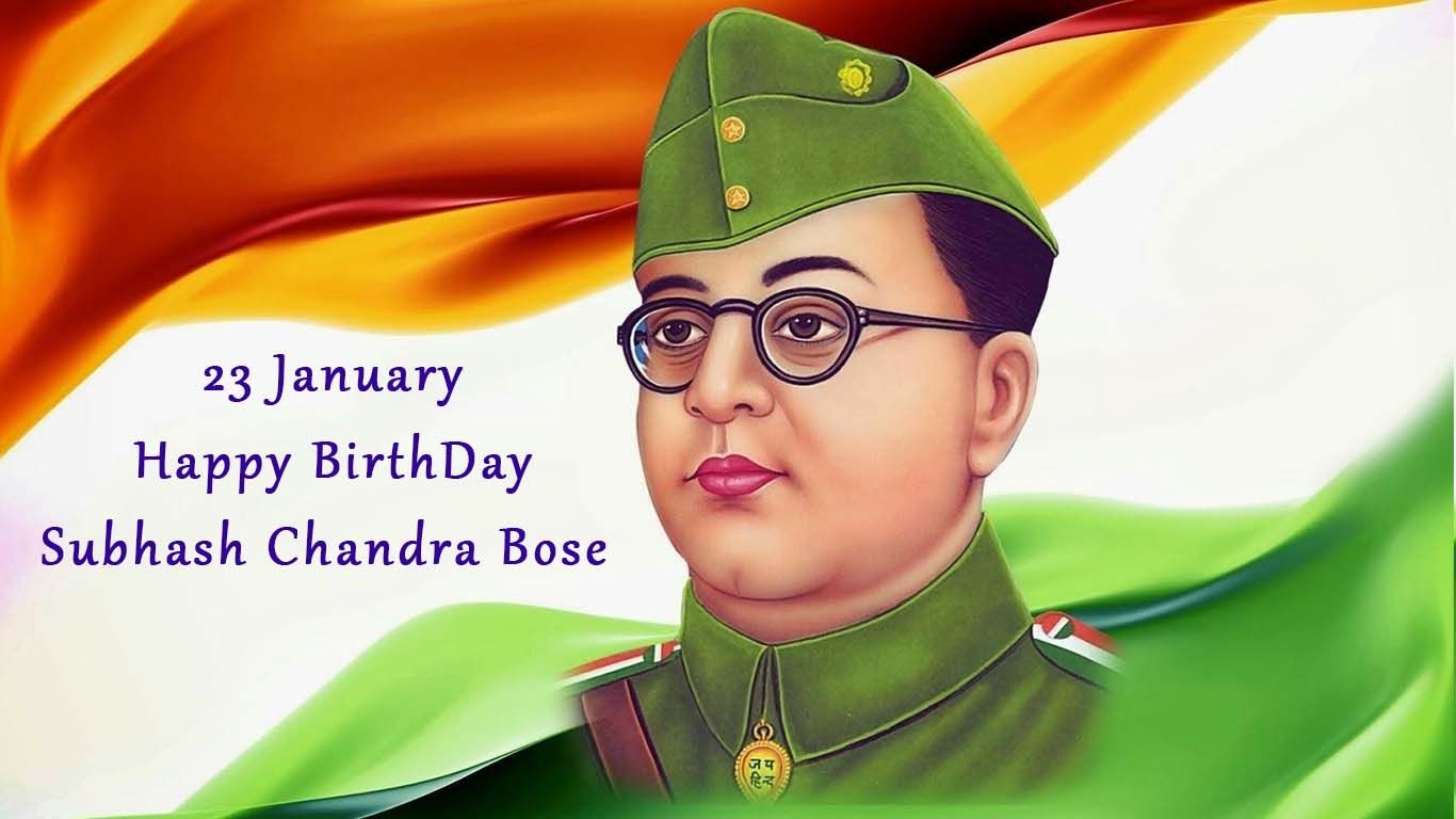 1370x770 Happy Subhash Chandra Bose Jayanti Image Full HD Download, Desktop