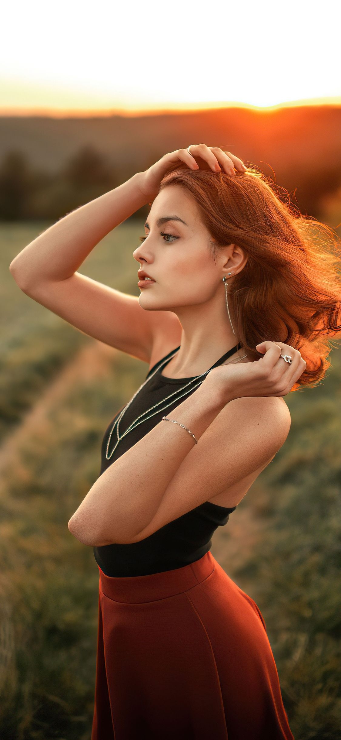 1130x2440 Beautiful Girl In Field 4k iPhone XS, iPhone iPhone X HD 4k Wallpaper, Image, Background, Photo and Picture, Phone