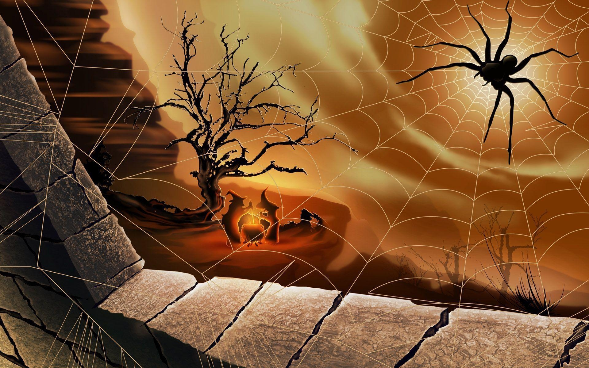 1920x1200 Halloween Spider Net. Smash Wallpaper source for top, Desktop