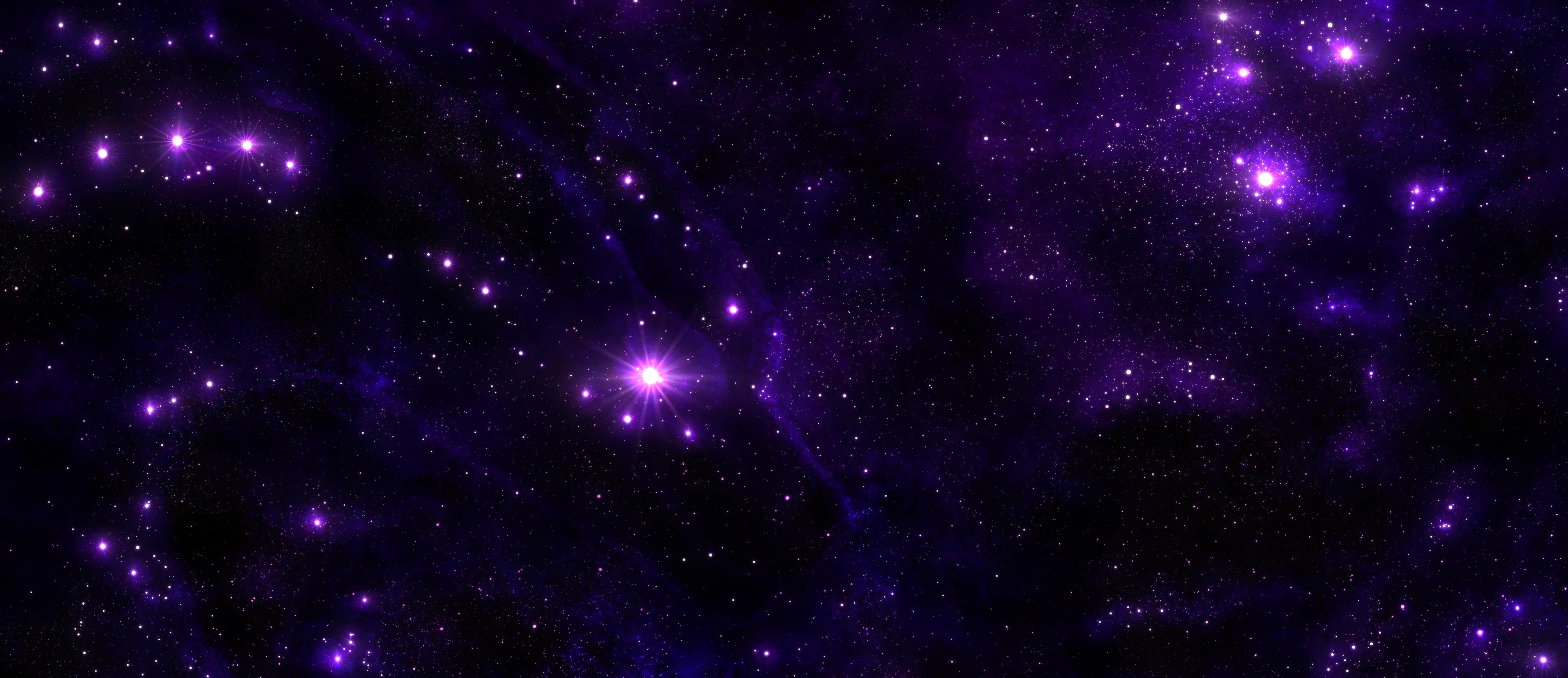 5150x2230 purple wallpaper universe, Dual Screen