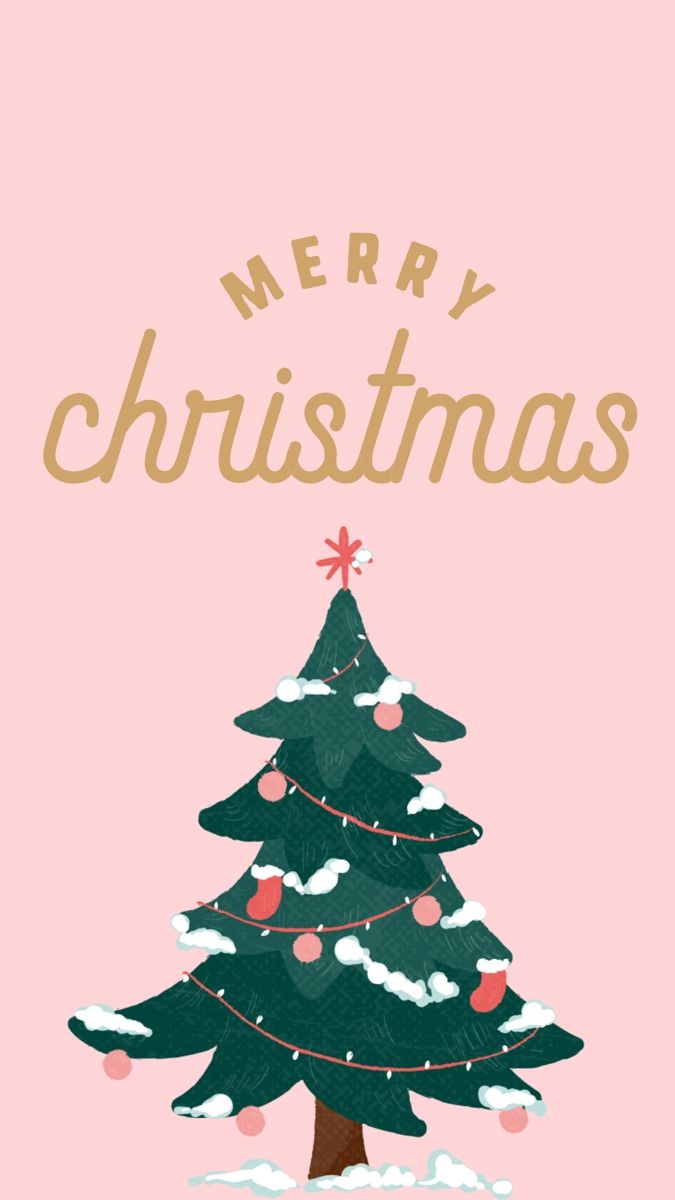 680x1200 Pink Christmas wallpaper. Рождественские иллюстрации, Новые принты, Рождественские обои, Phone