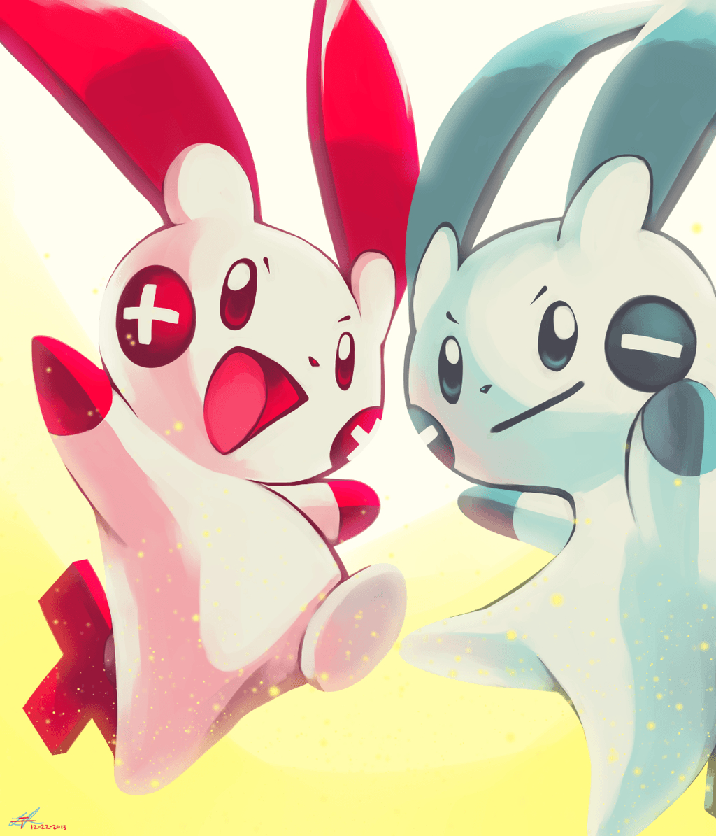 1030x1200 Day20 [ELECTRIC RODENT] Plusle And Minun By Rock Bomber, Phone