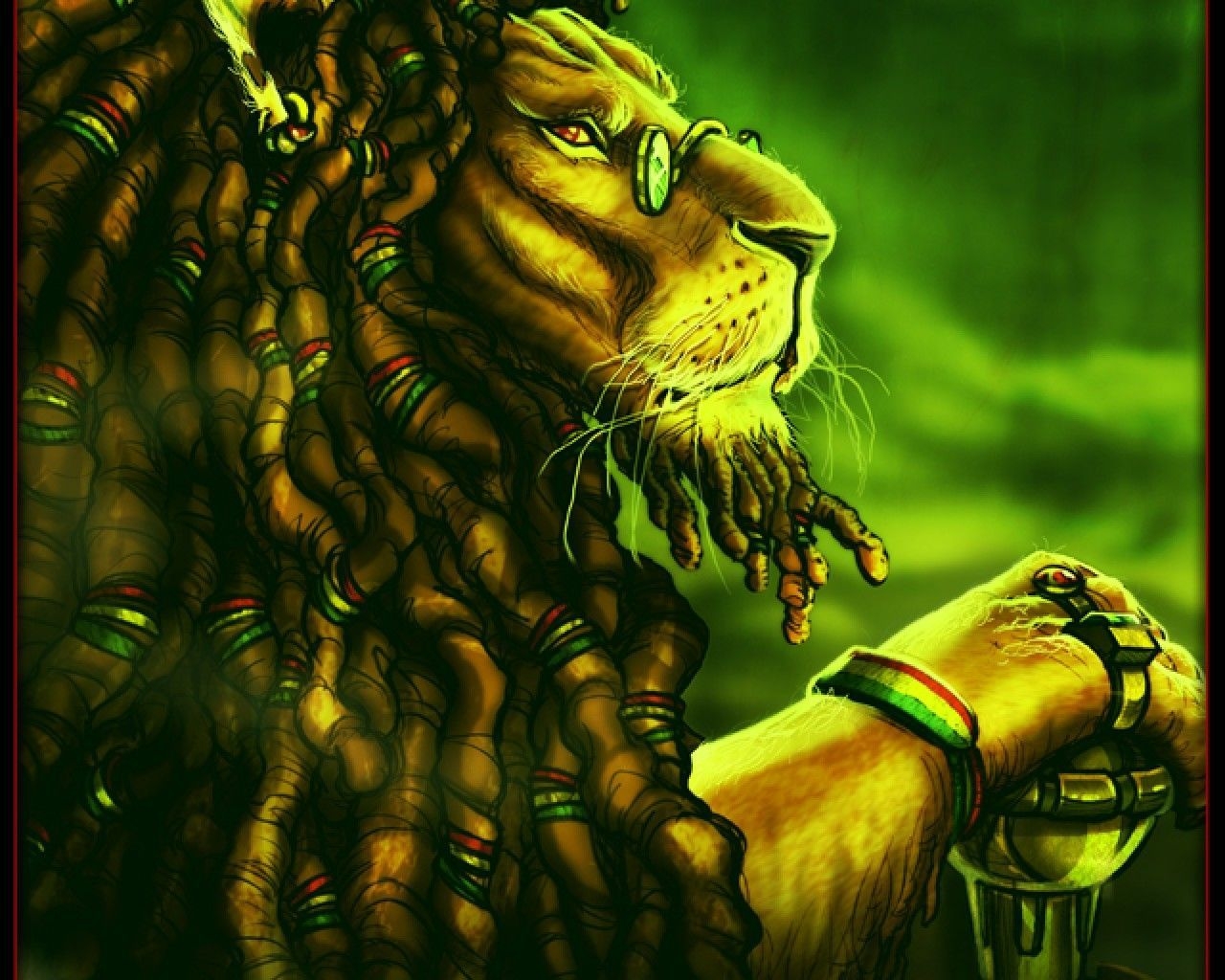 1280x1030 Rasta Lion Wallpaper Free Rasta Lion Background, Desktop