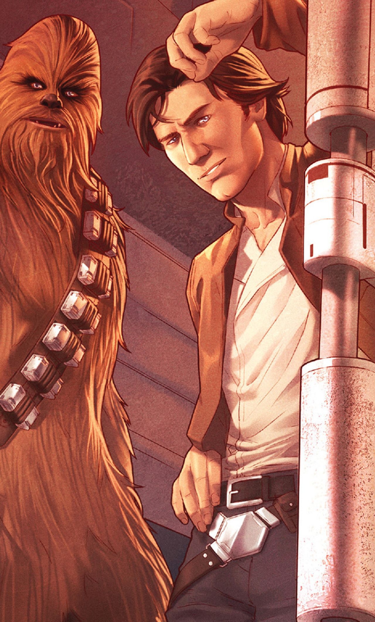 1280x2120 Star Wars Han Solo And Chewbacca iPhone 6 plus Wallpaper, Phone