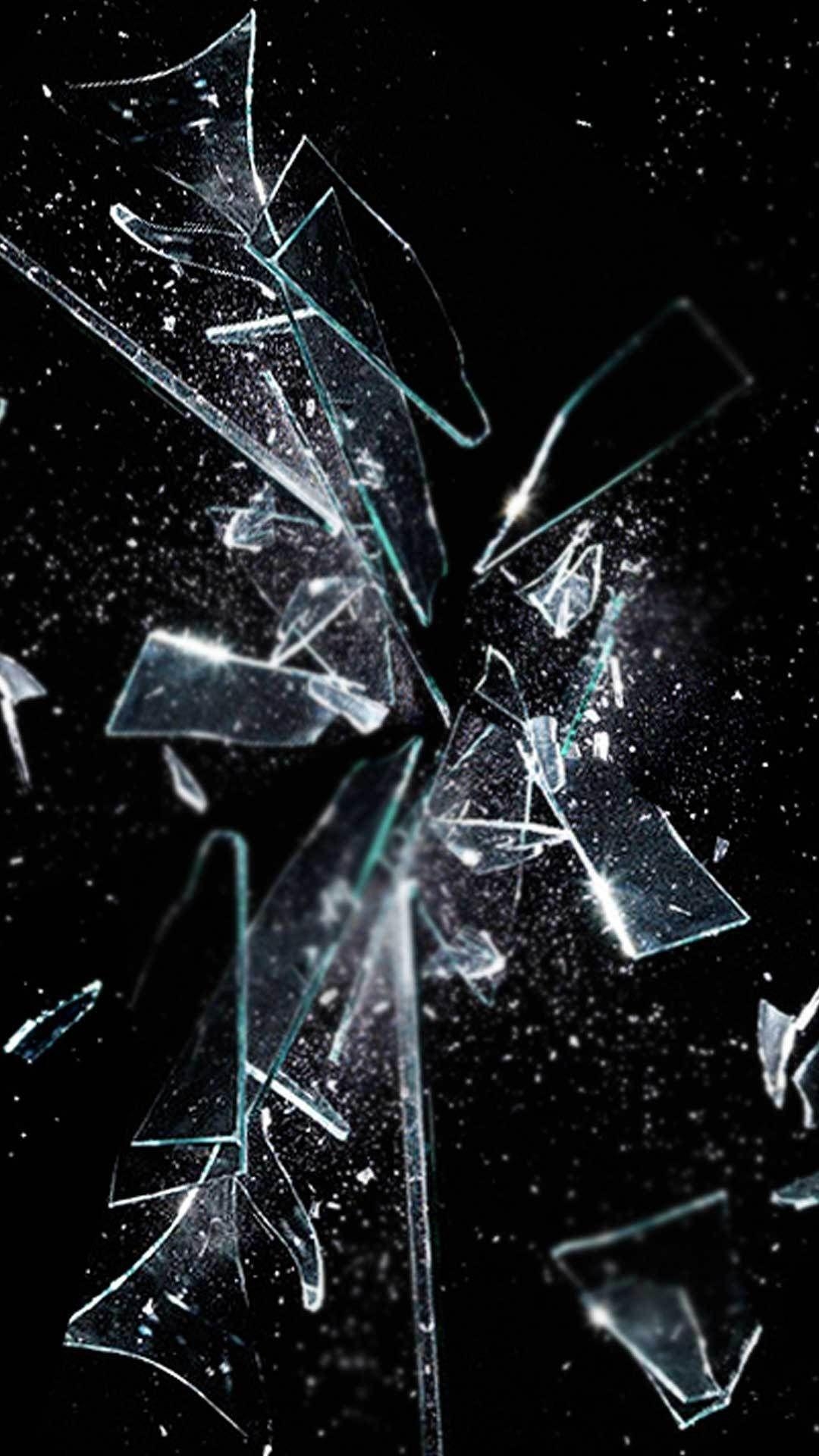 1080x1920 Broken Screen Wallpaper iPhone 7 Plus. art. Glass, Broken screen, Phone