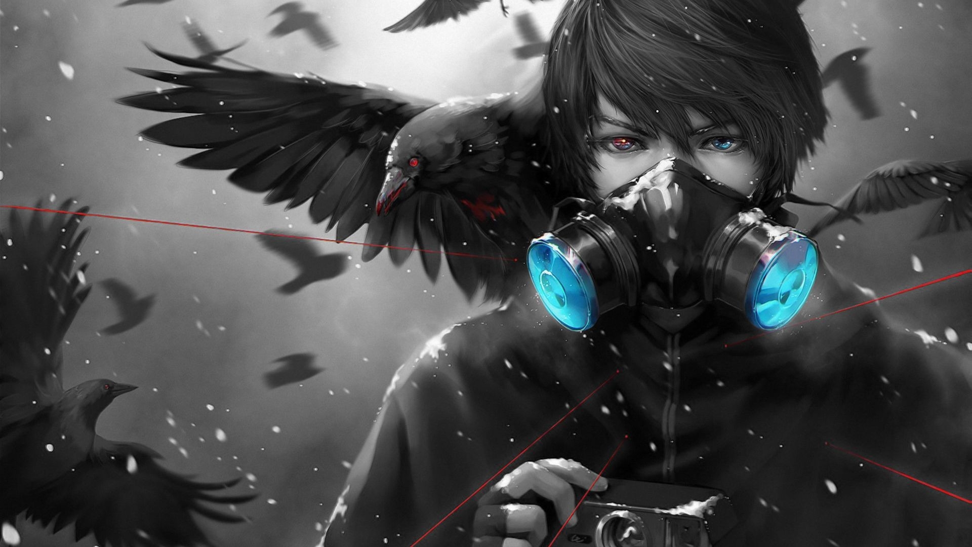 1920x1080 Desktop Wallpaper Anime Boy, Dark, Mask, Crows, Art, HD Image, Picture, Background, 5c349c, Desktop