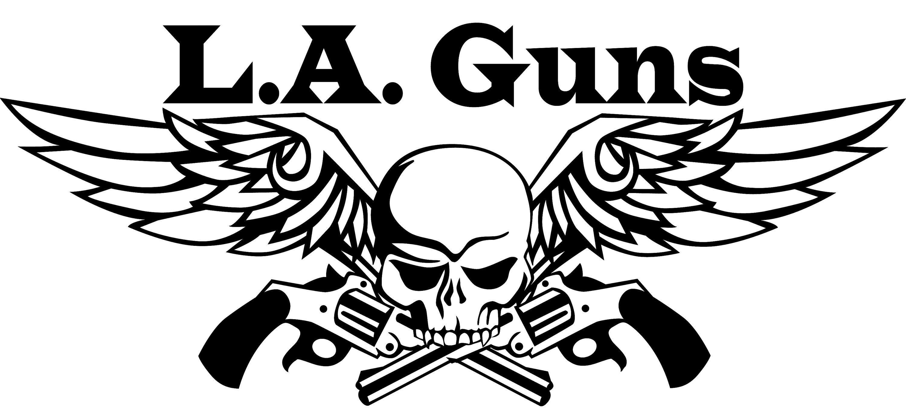 3000x1370 LA GUNS Hair Metal Heavy Guns Poster Dark Skull Weapon Wallpaper, Dual Screen