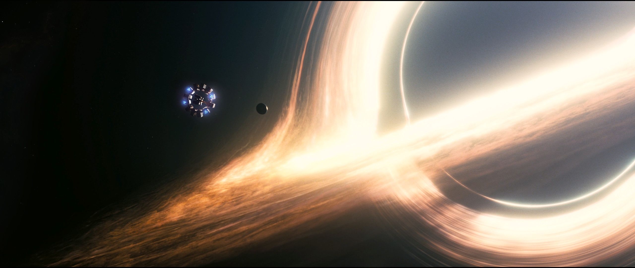 2560x1080 Interstellar Black Hole Wallpaper Free Interstellar Black Hole Background, Dual Screen