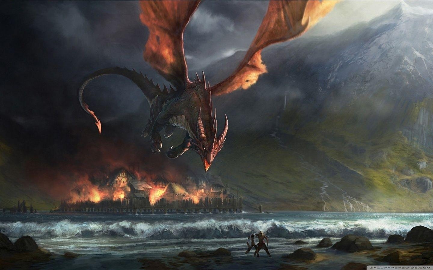 1440x900 Wings Dragon Fire HD desktop wallpaper, Widescreen, High, Desktop