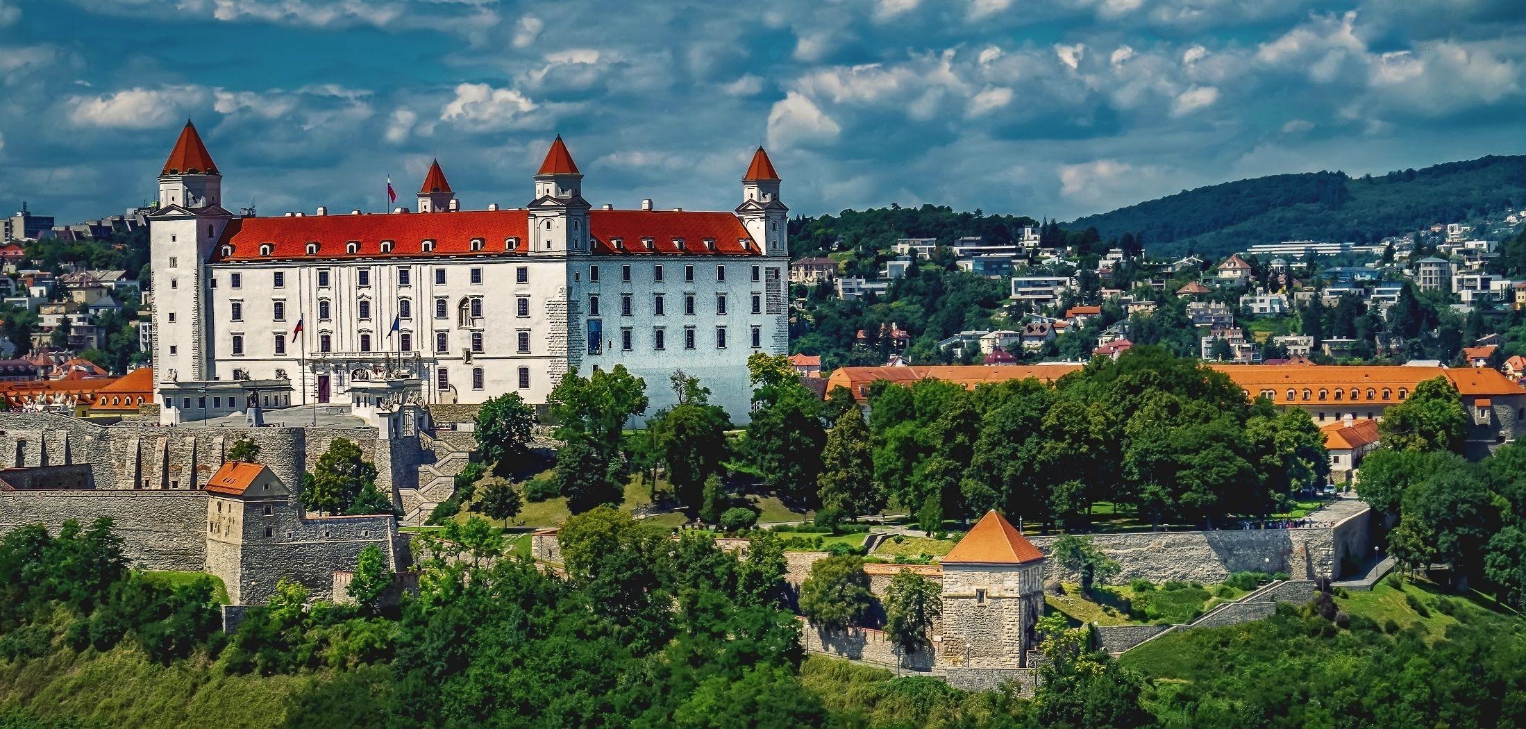 2200x1050 Free of architecture, bratislava, bratislava castle, Dual Screen