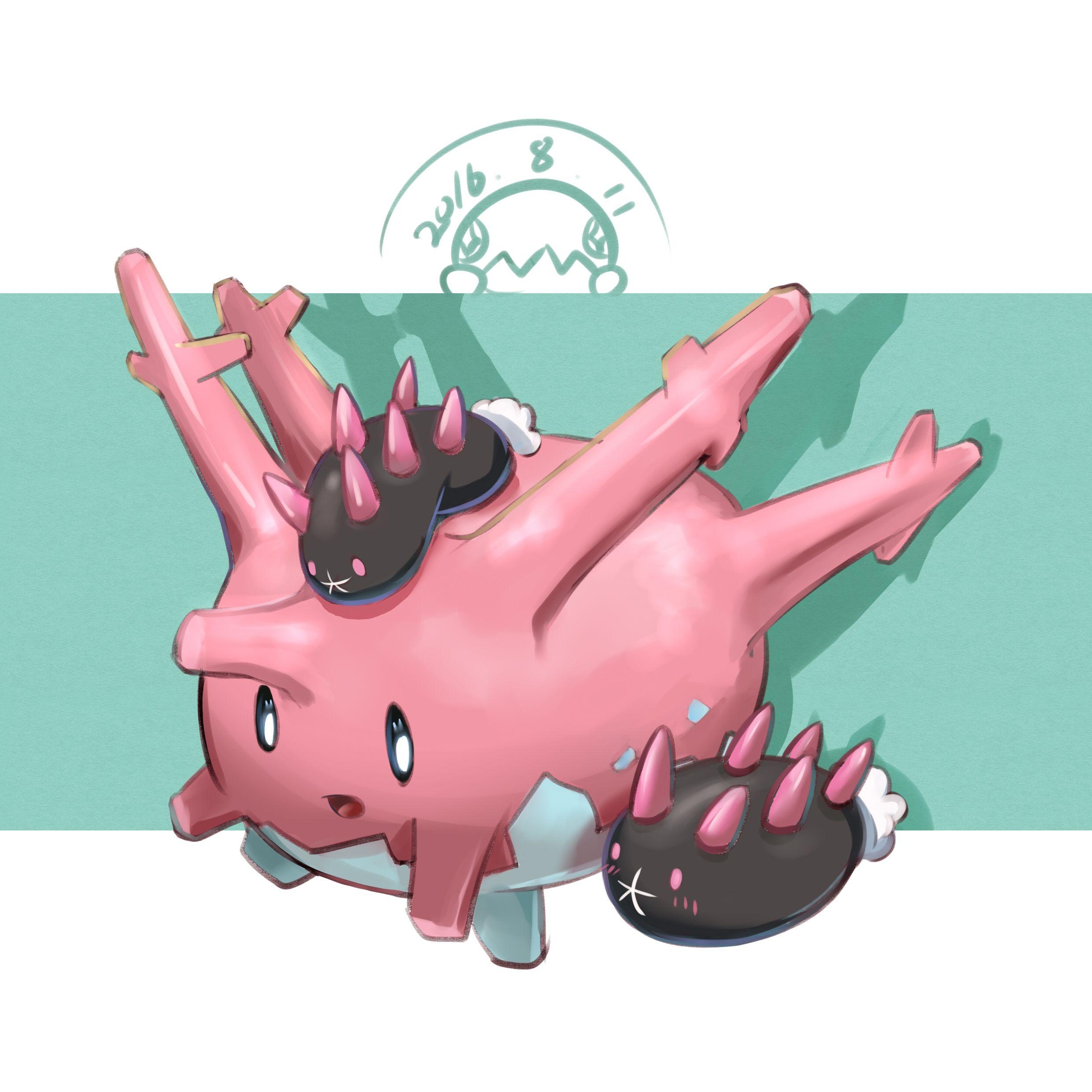 2480x2480 Corsola and Pyukumukus. Pokémon, Phone