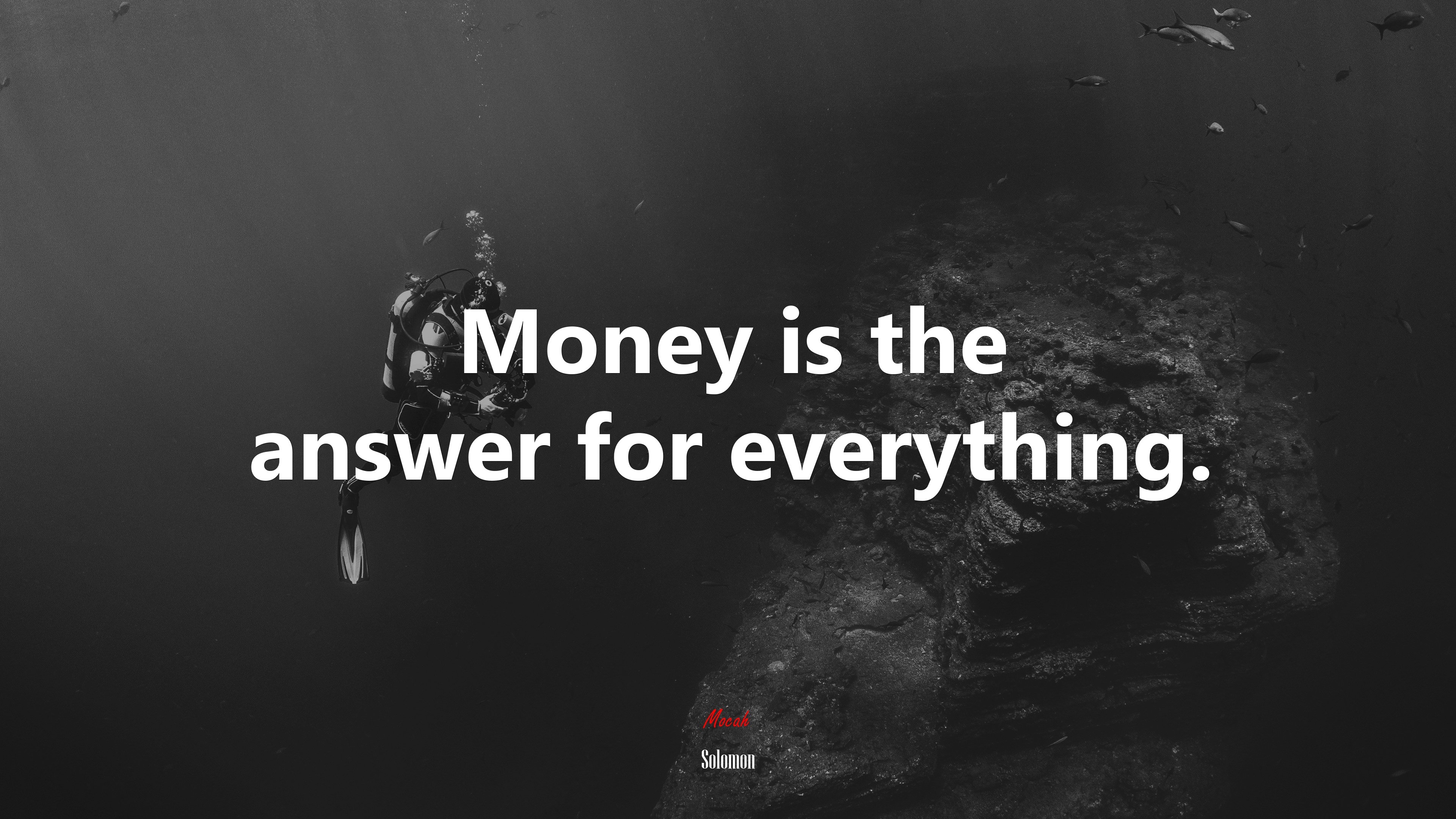 3840x2160 Money is the answer for everything. Solomon quote Gallery HD Wallpaper, Desktop