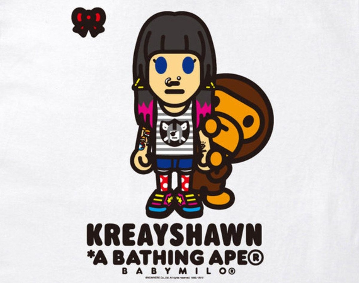 1200x950 A Bathing Ape X Kreayshawn Bape Baby Milo T Shirt, Desktop