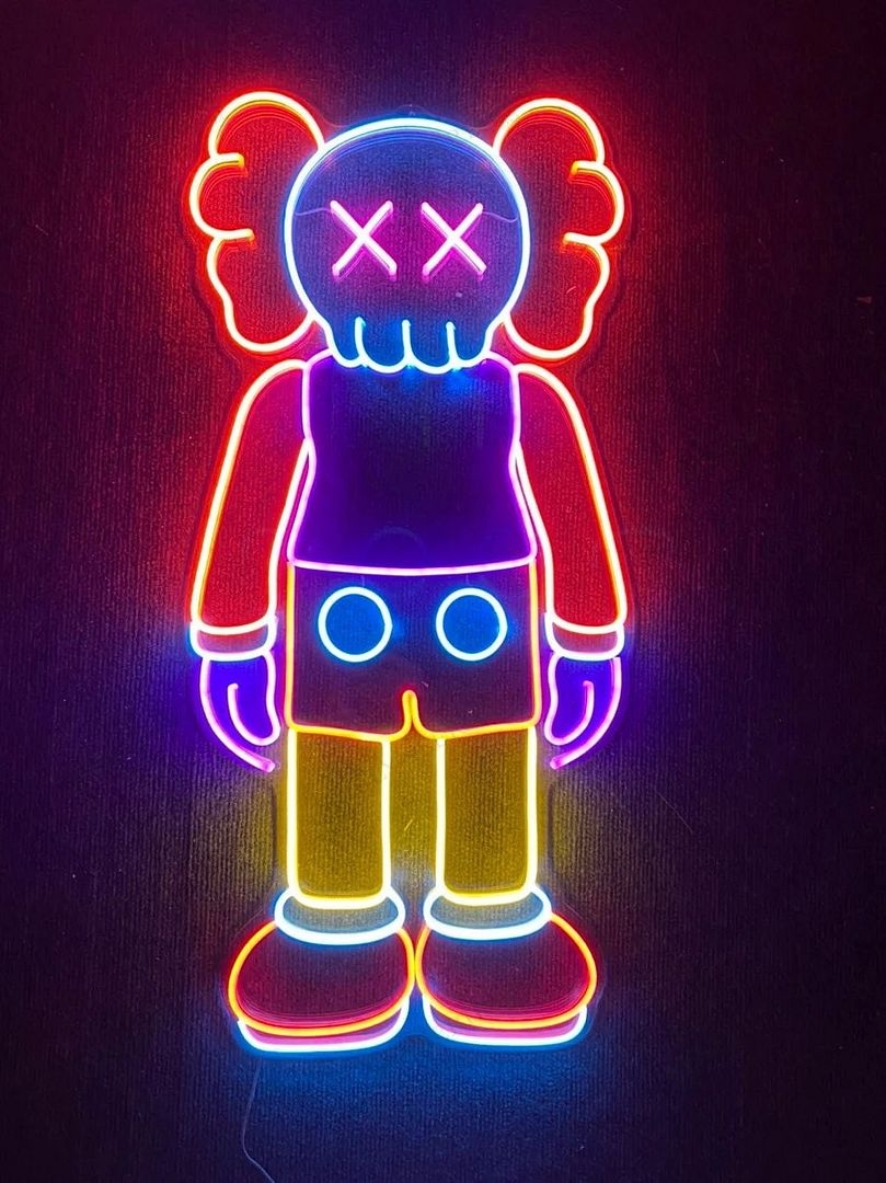 810x1080 Kaws Neon Sign, Phone