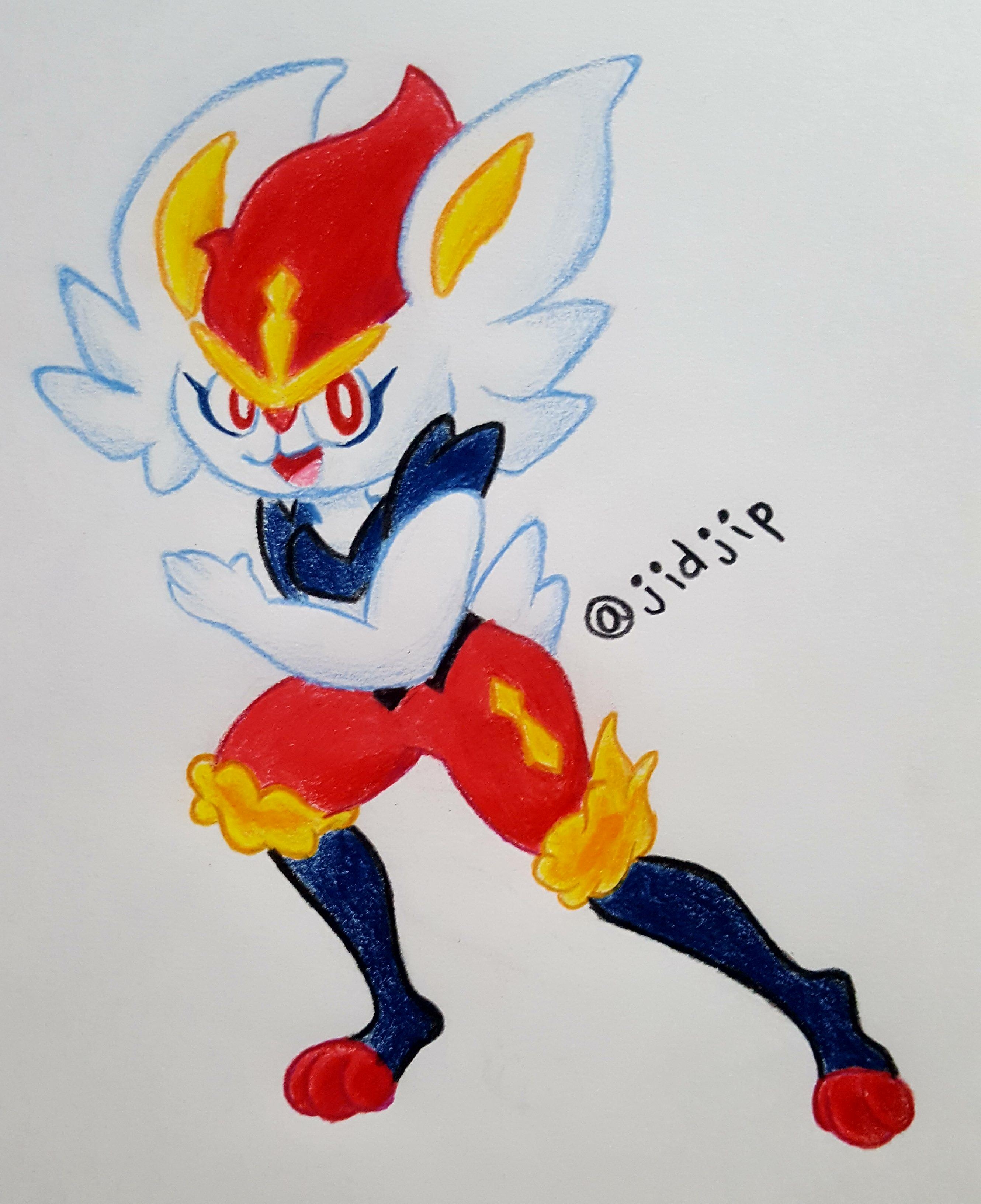 2660x3270 Fan Art of Cinderace from Pokemon Sword and Shield, Phone