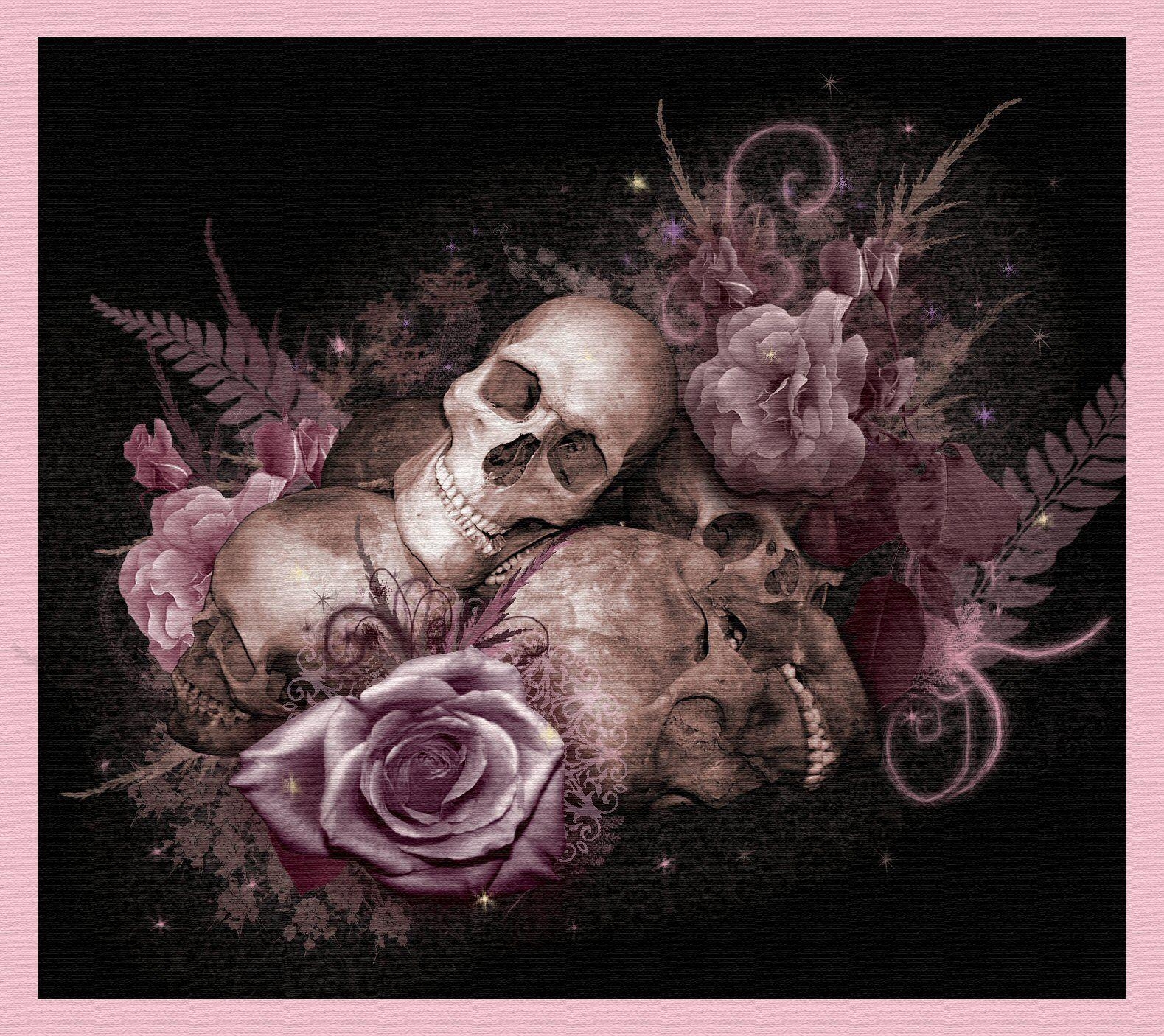 1580x1410 Skulls and Roses by. The Ouroboros Society, Desktop