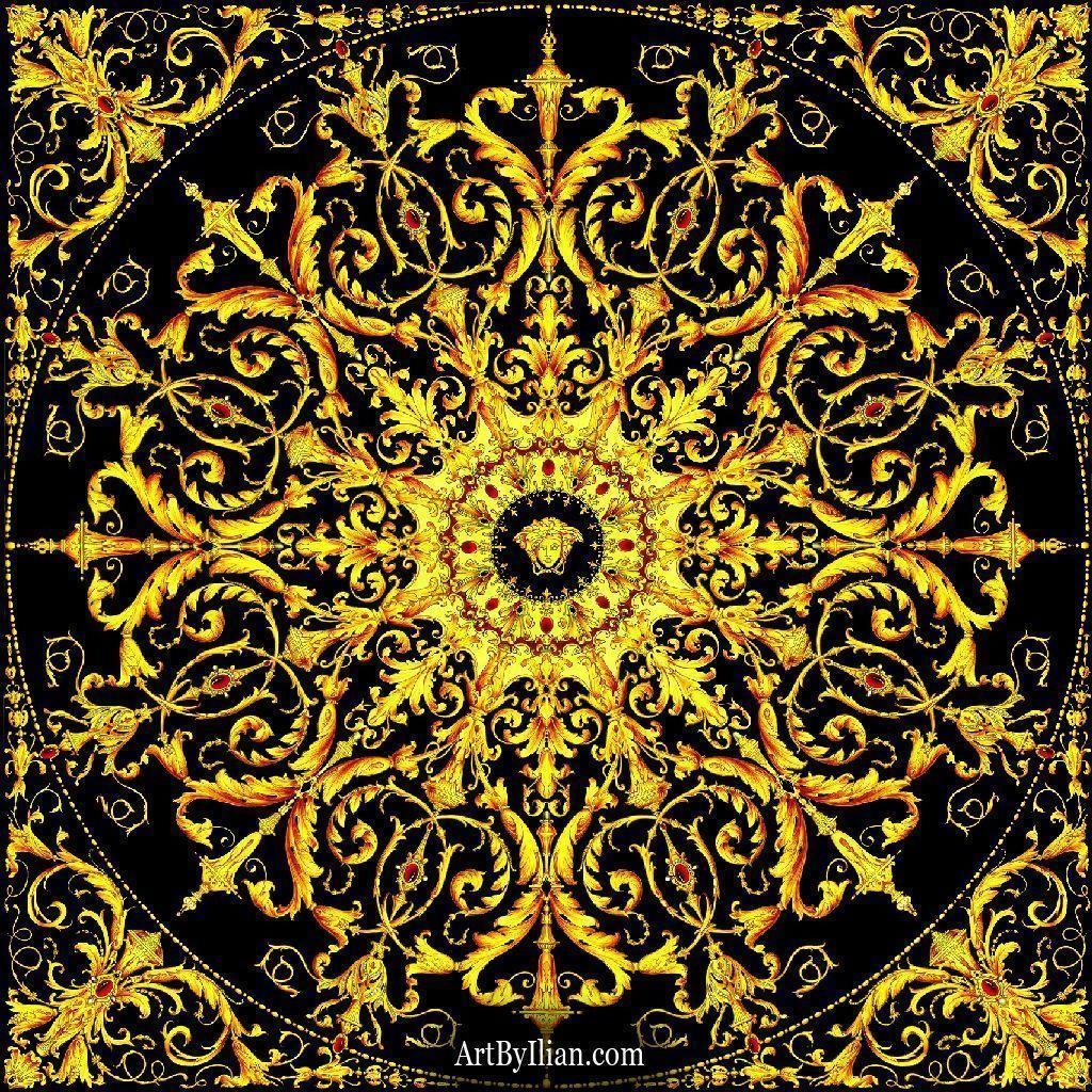 1030x1030 Versace Pattern Background, Phone