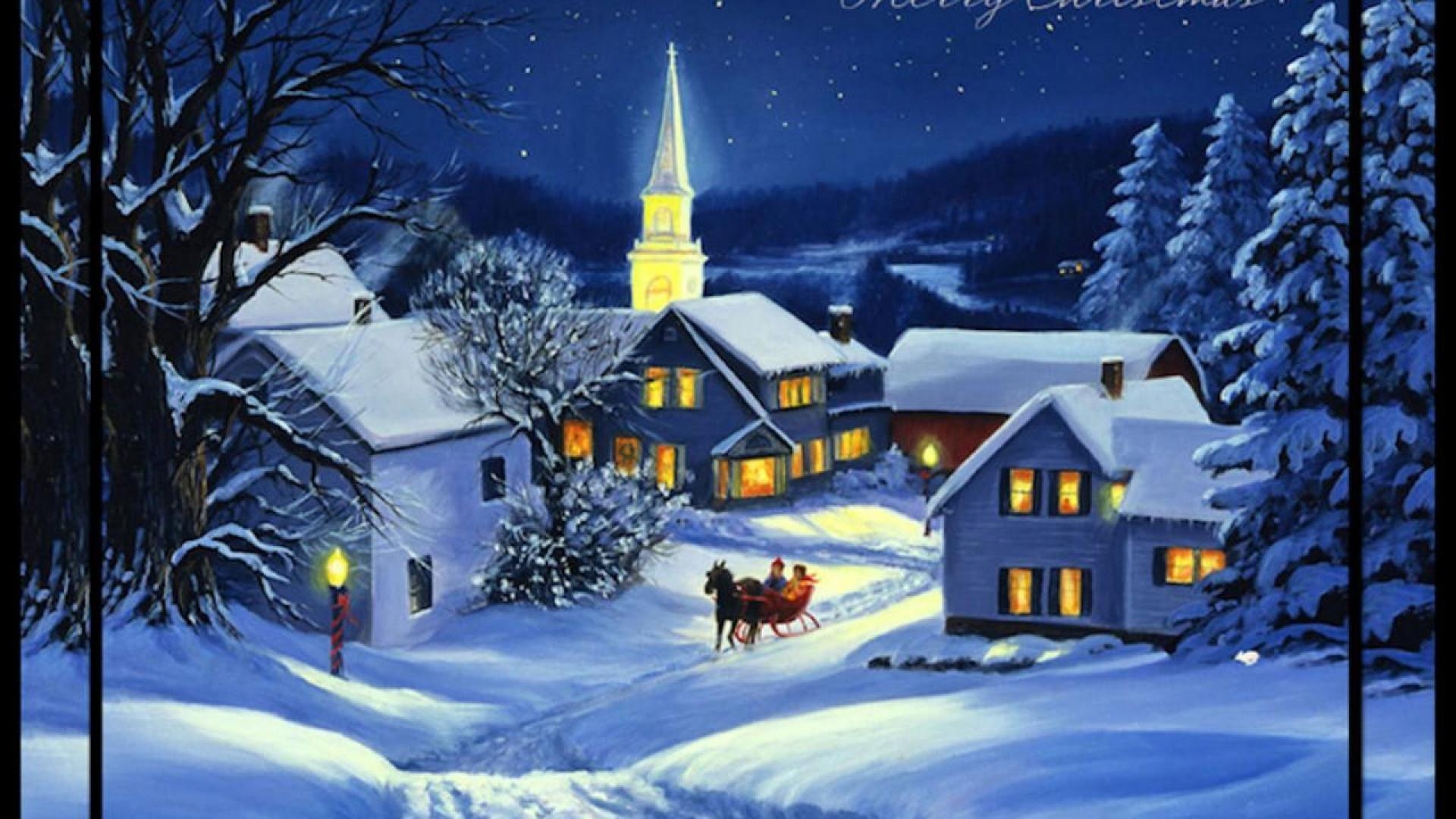 1920x1080 Christmas Village Wallpaper HD, Desktop