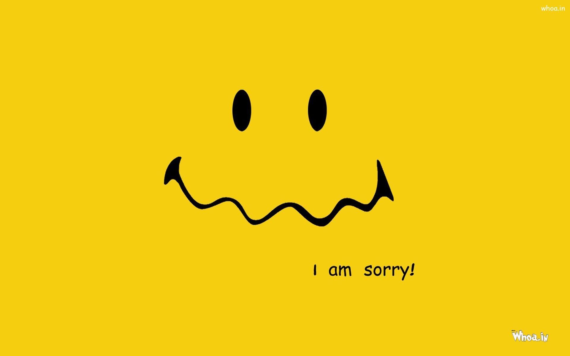 1920x1200 I M Sorry 3D HD With Sad Smily Face Wallpaper, Desktop