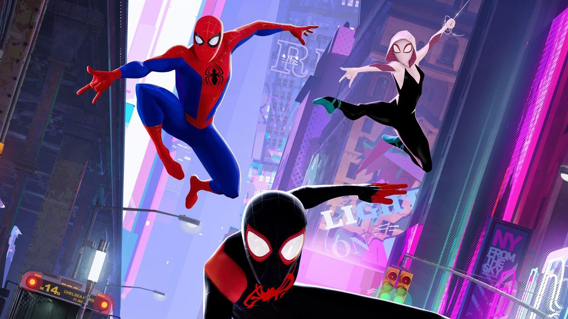 1920x1080 Wallpaper Spider Man: Into The Spider Verse, Anime Movie 2018, Desktop