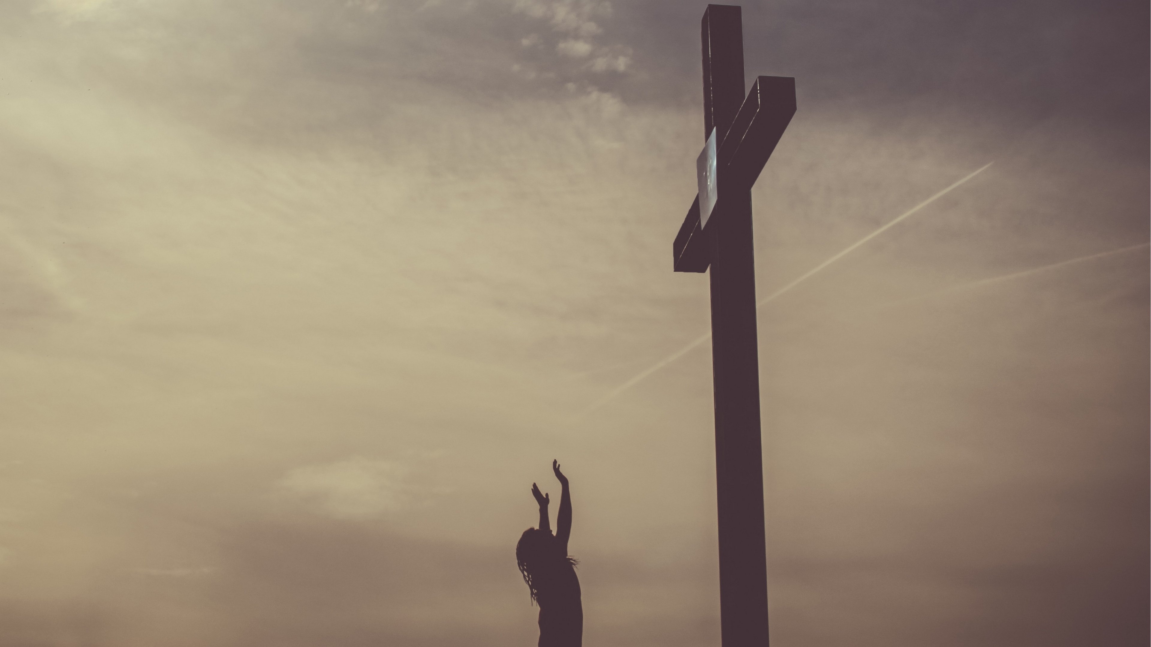 3840x2160 Download wallpaper  cross, prayer, faith, jesus, god 4k uhd, Desktop