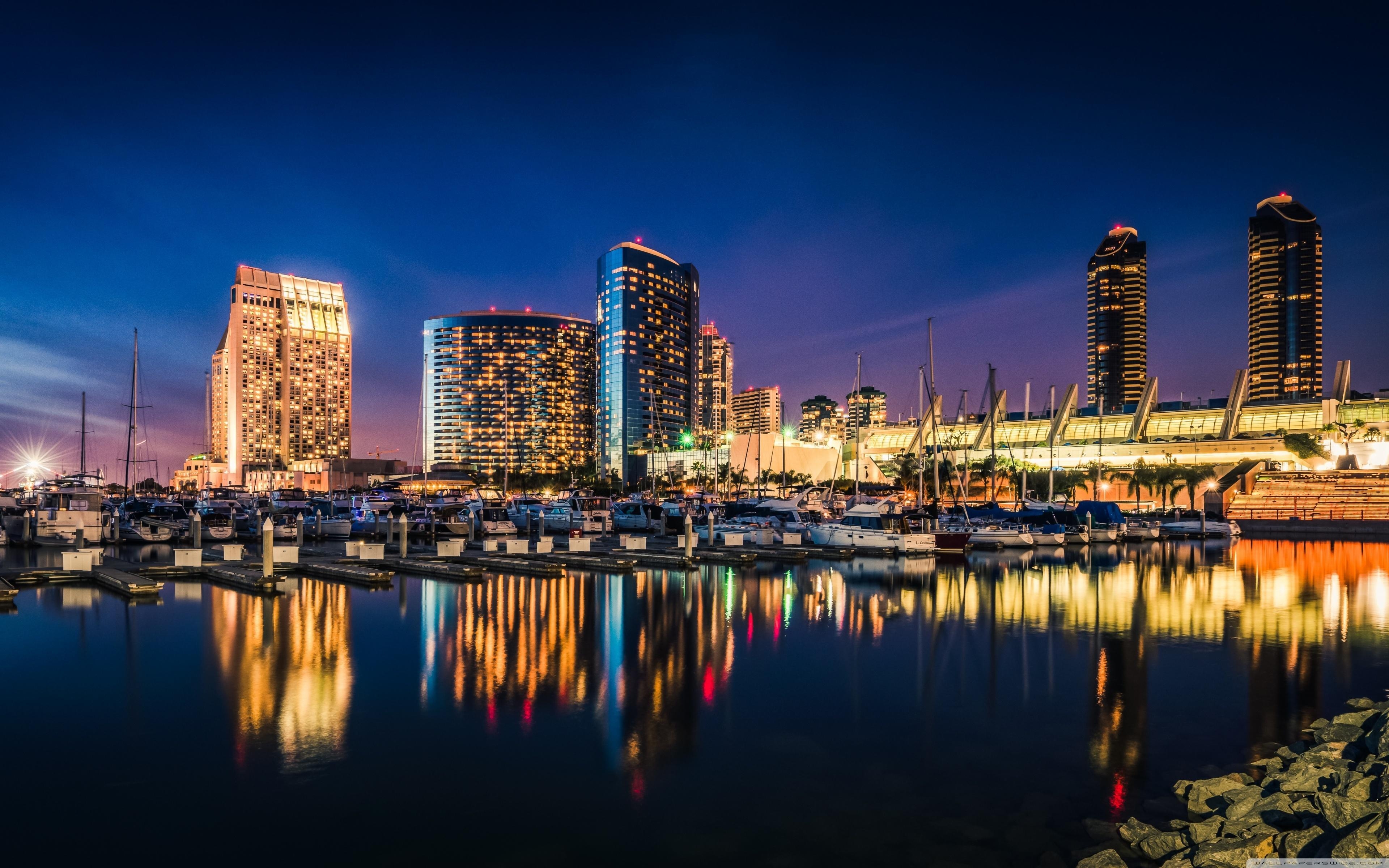 3840x2400 Calm San Diego Night ❤ 4K HD Desktop Wallpaper for 4K Ultra HD TV, Desktop