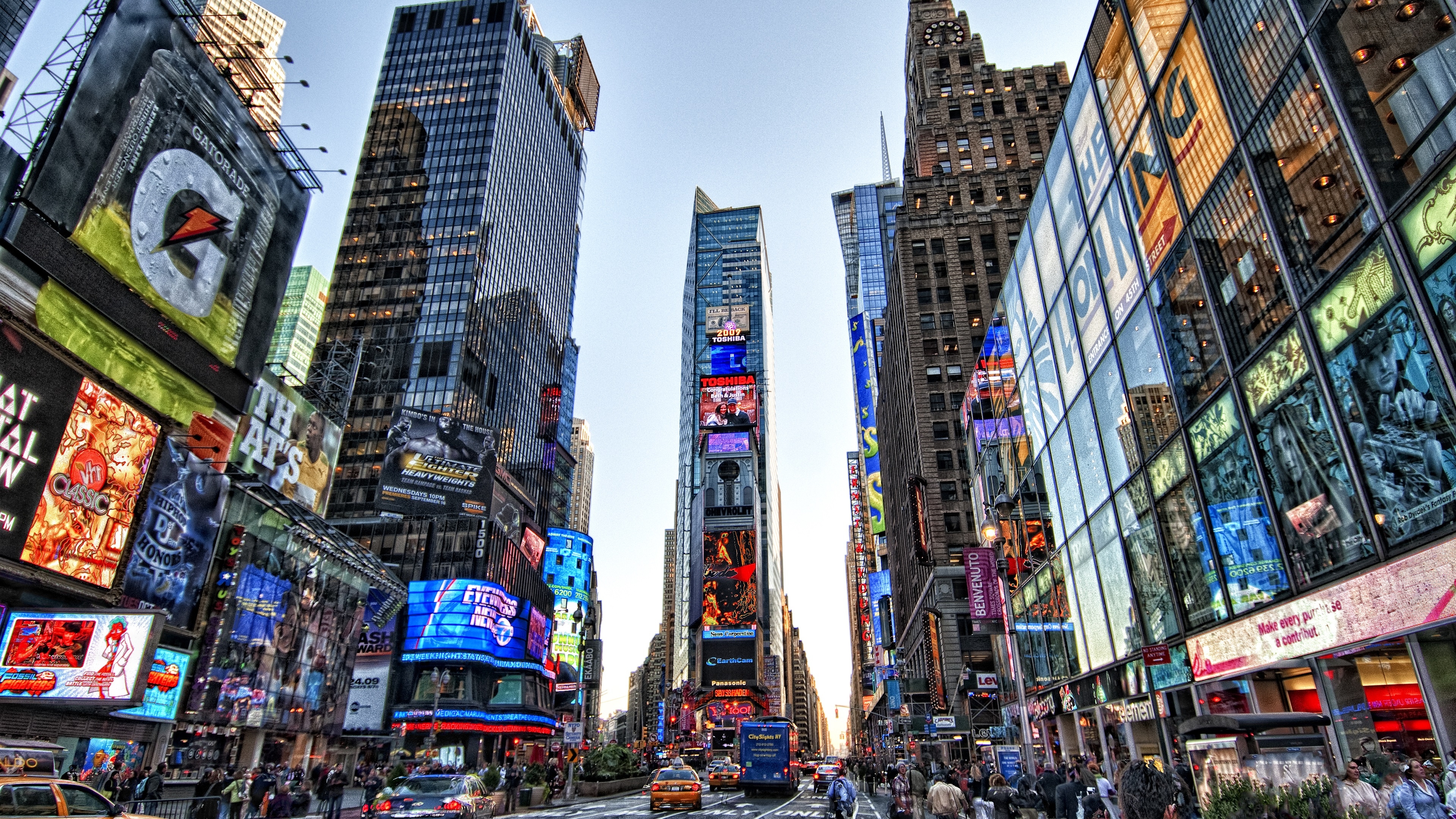 3840x2160 Wallpaper Times Square, New York, USA, city view, skyscrapers, street  UHD 4K Picture, Image, Desktop