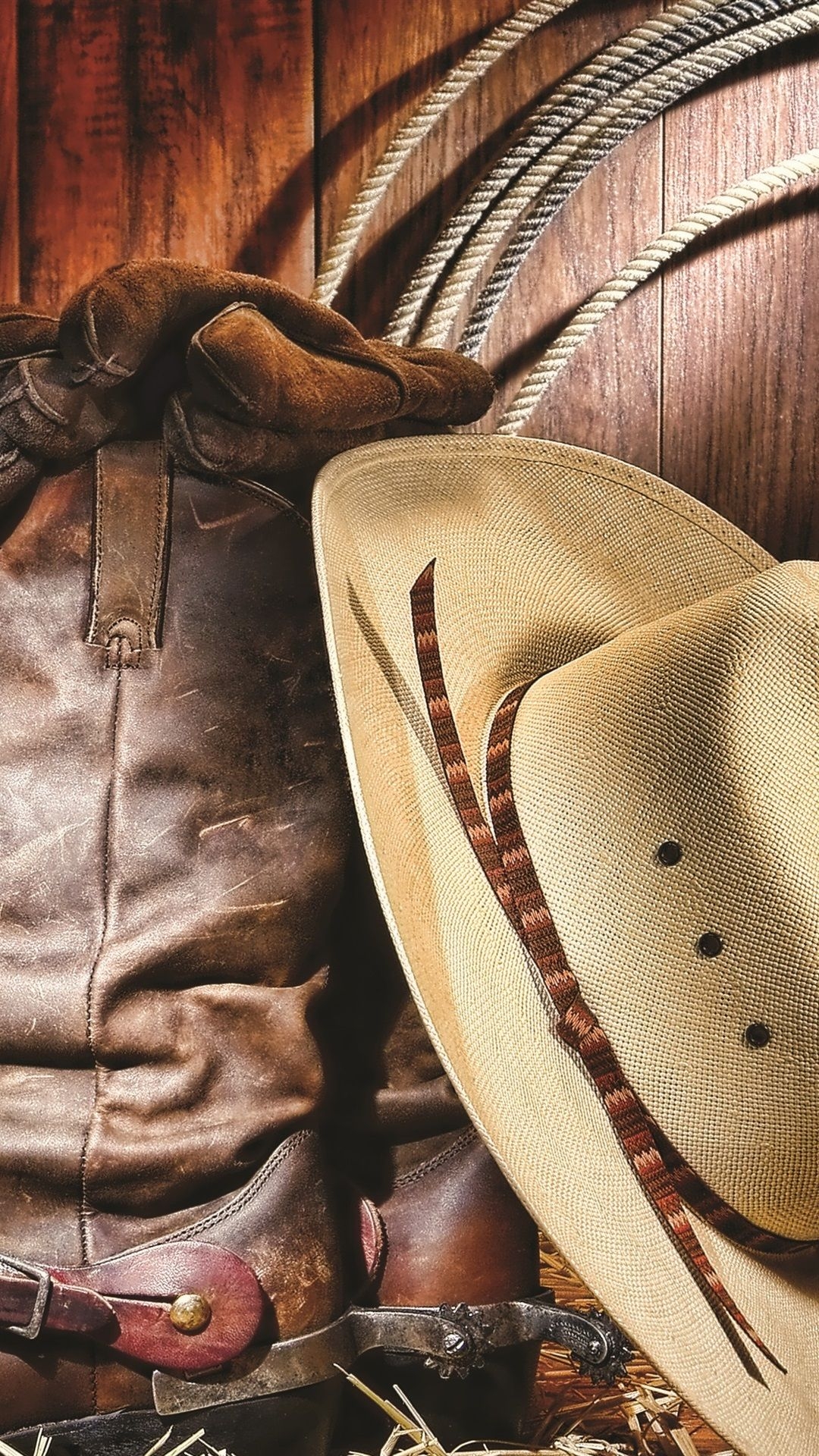 1080x1920 Wallpaper Cowboy shoes and hat 3840x2160 UHD 4K Picture, Image, Phone