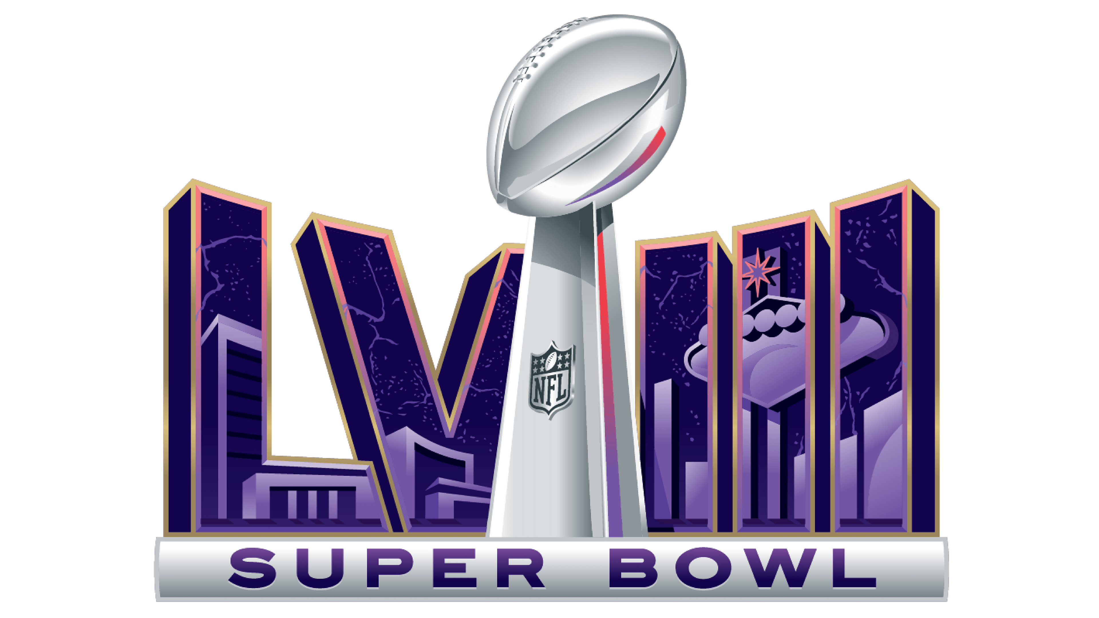 3840x2160 Super Bowl Logo and symbol, meaning, history, PNG, brand, Desktop