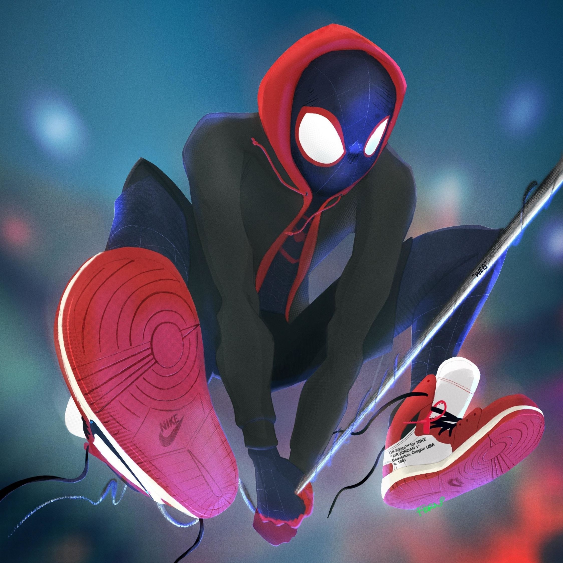 2250x2250 Into The Spider Verse, Spider Men, Art, Wallpaper Into The Spider Verse, Phone