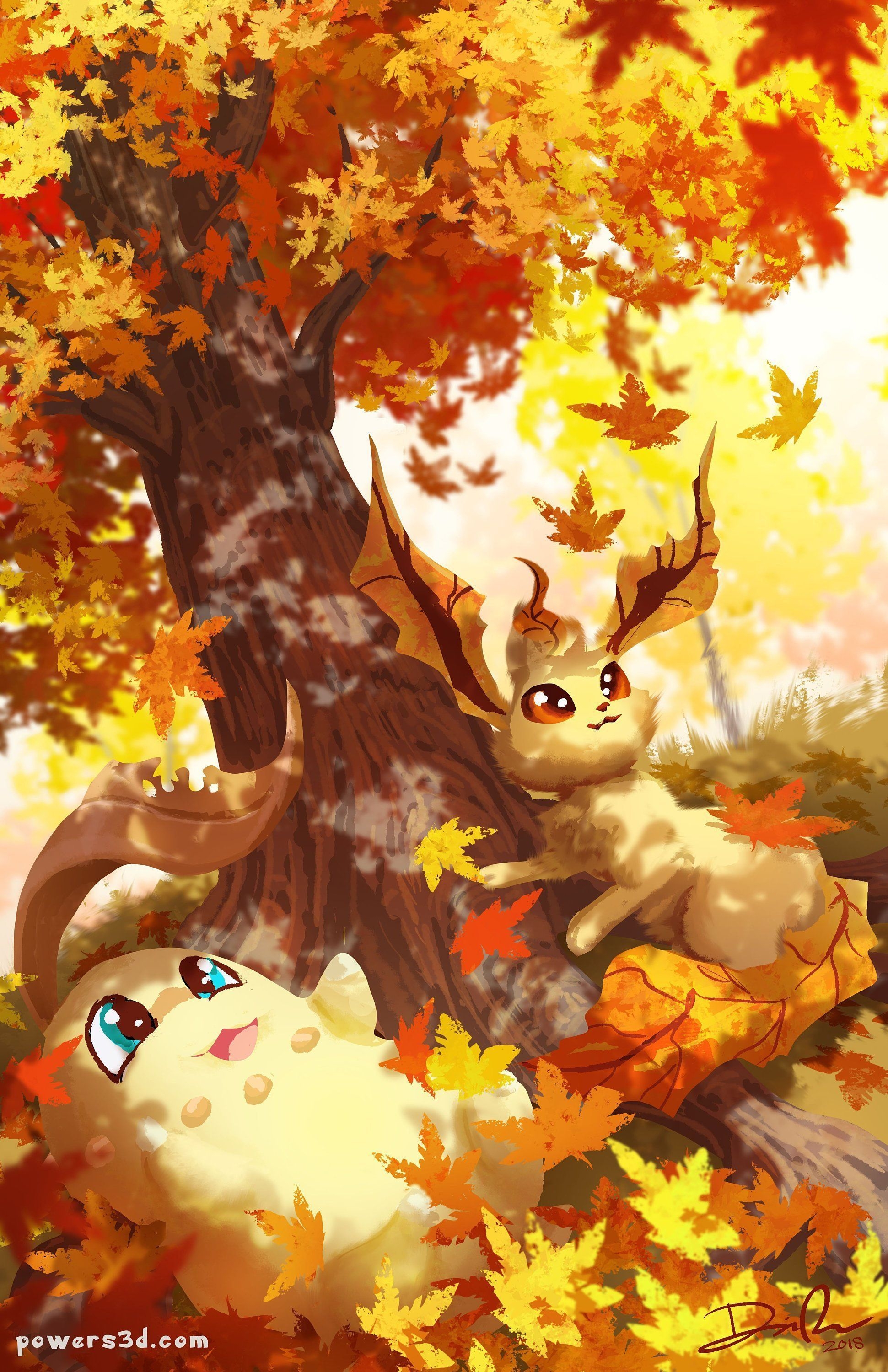 1950x3000 Pokemon Autumn Wallpaper Free Pokemon Autumn Background, Phone