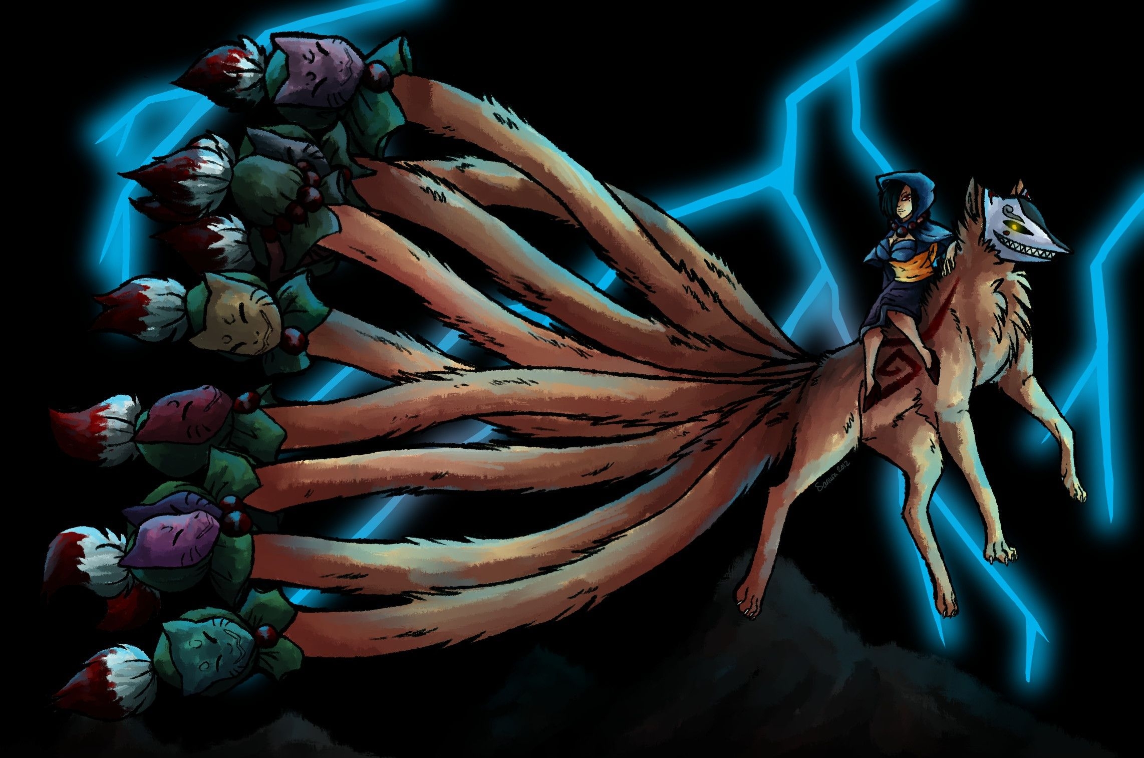 2290x1520 Kitsune Nine Tails, Desktop