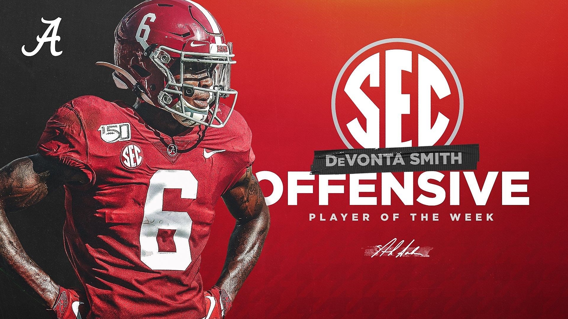 1920x1080 DeVonta Smith Named Player of the Week, Desktop