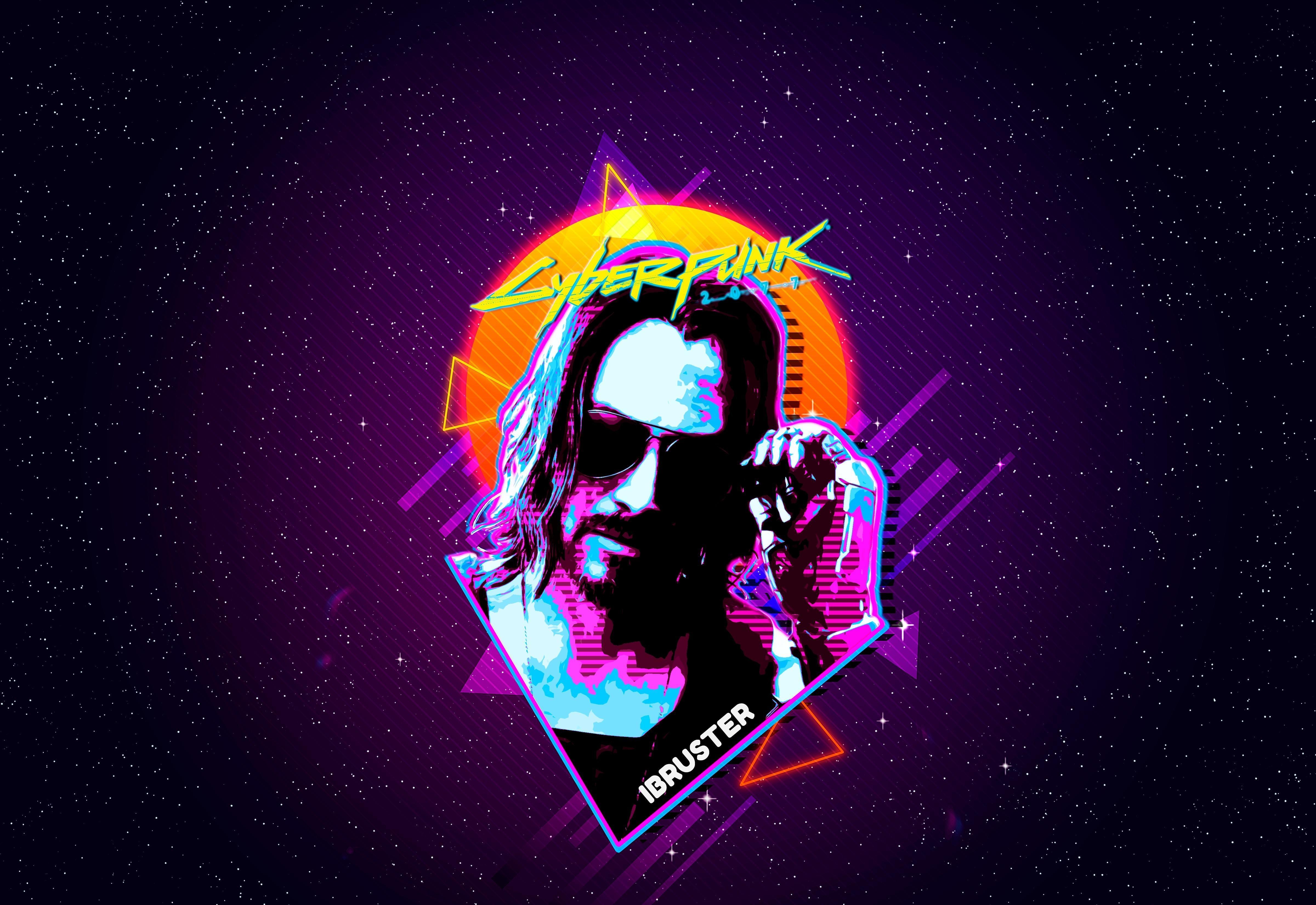 4800x3310 Keanu Reeves Cyberpunk 2077 Retro Art Wallpaper, HD Artist, Desktop