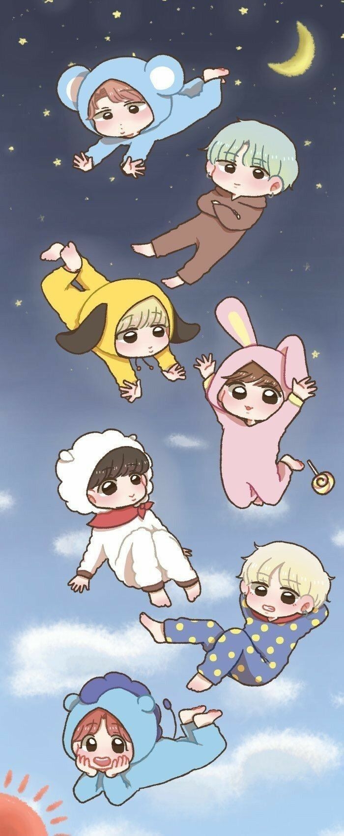 700x1700 Bts Chibi Wallpaper, Phone