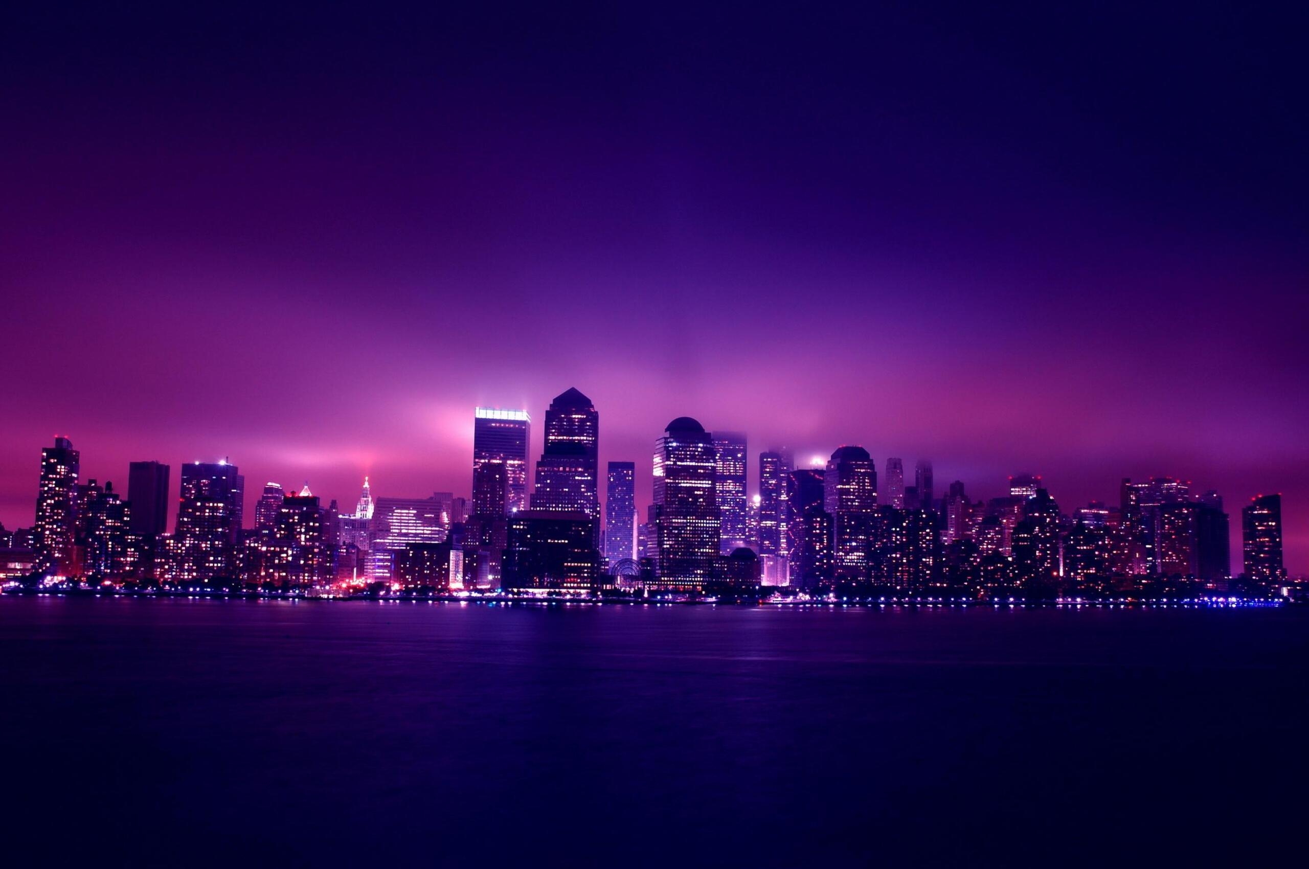 2560x1700 Aesthetic City Night Lights Chromebook Pixel HD 4k Wallpaper, Image, Background, Photo and Picture, Desktop