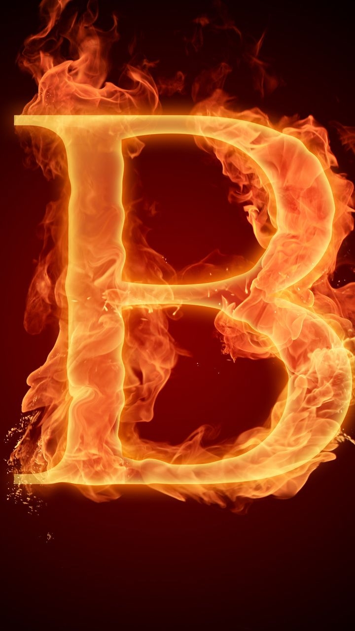 720x1280 fire, flame, litera, alphabet, b, letter desktop wallpaper 69638, Phone