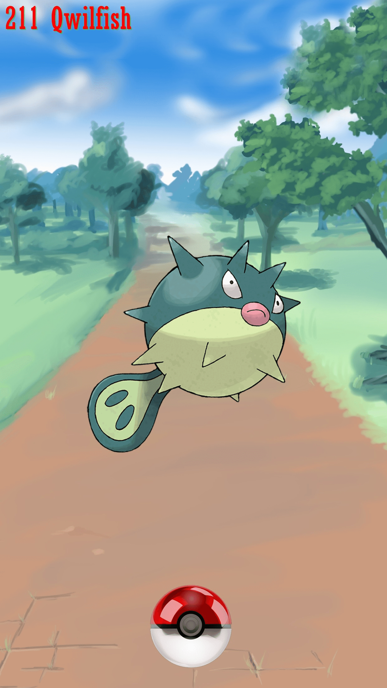 1250x2210 Street Pokeball Qwilfish, Phone