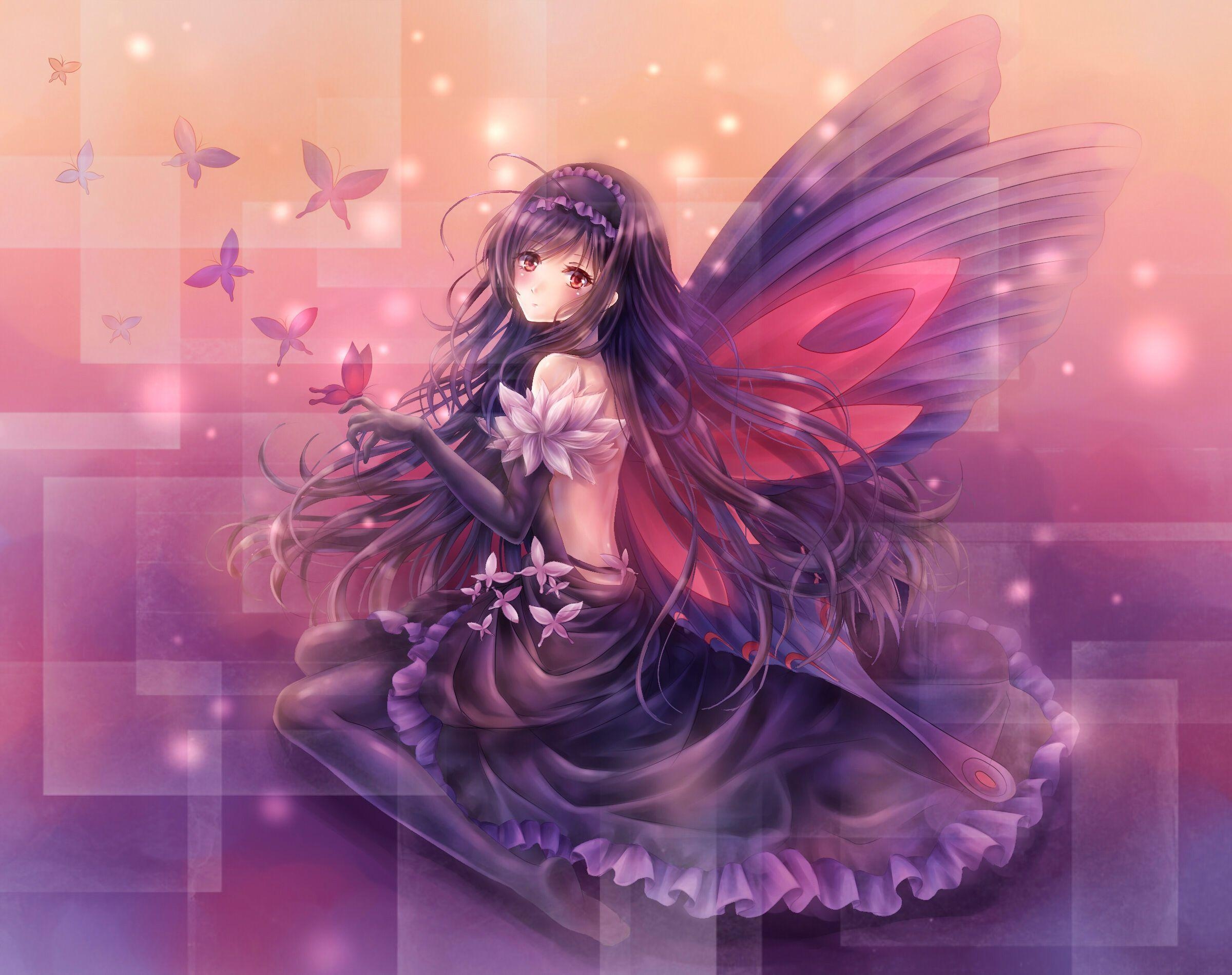 2400x1900 Purple Anime Fairy Wallpaper Free Purple Anime Fairy, Desktop