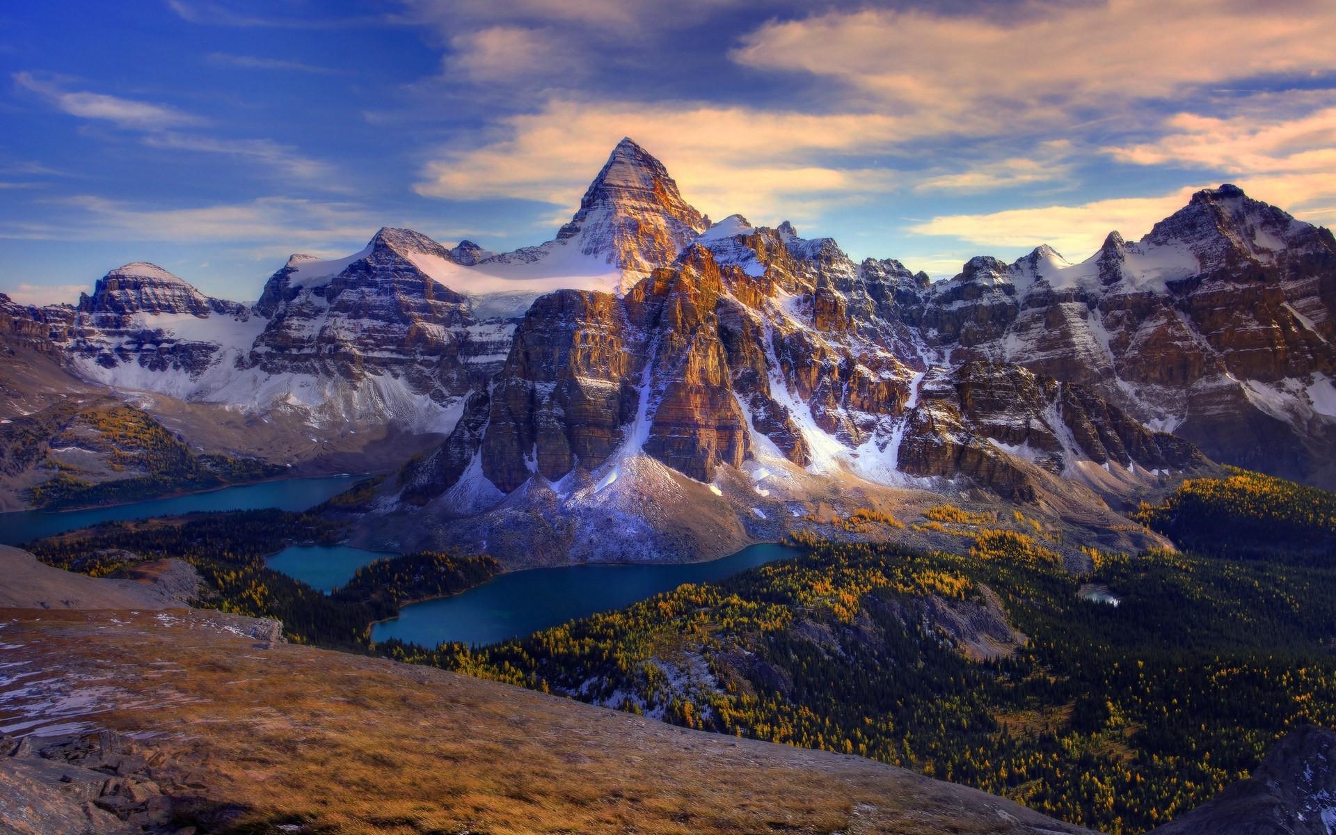 1920x1200 mountains, snow, Canada, British Columbia, landscapes, canadian, Desktop