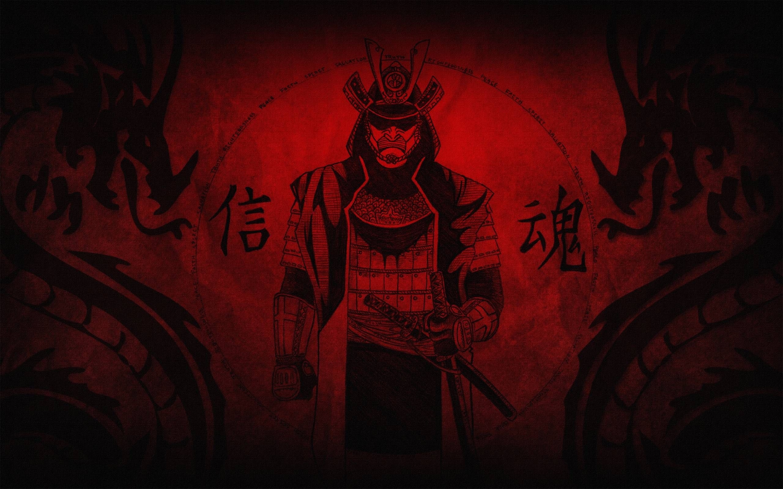 2560x1600 Red Samurai Wallpaper 4k, Desktop