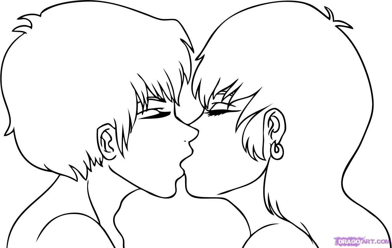 1340x850 The best free Kissing drawing image. Download from 839 free, Desktop