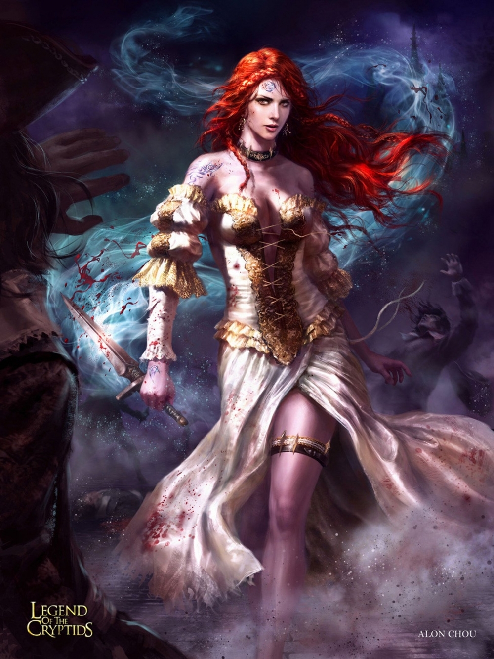 1000x1340 Download 1600x2560 Legend Of The Cryptids, Assassin, Blade, Wind, Red Head Wallpaper for Google Nexus 10, Phone