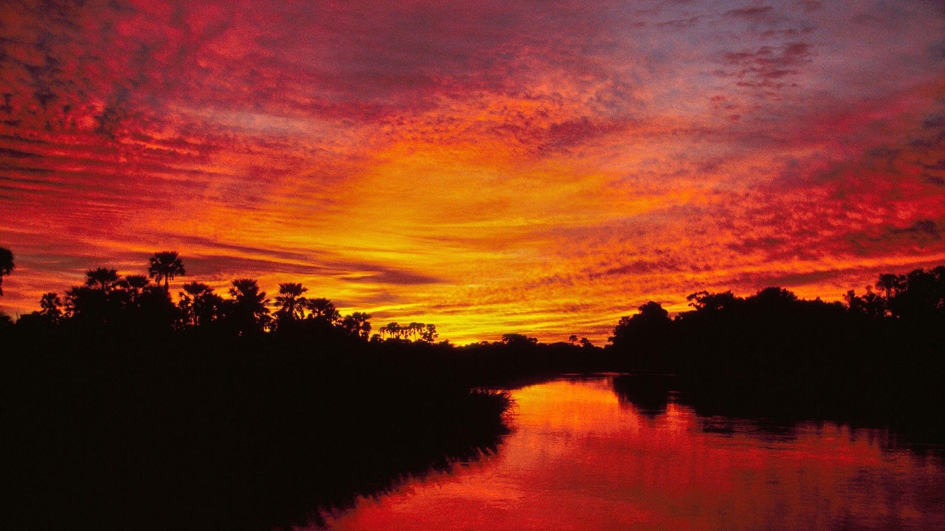 1920x1080 Sunset Delta Botswana wallpaperx1080, Desktop