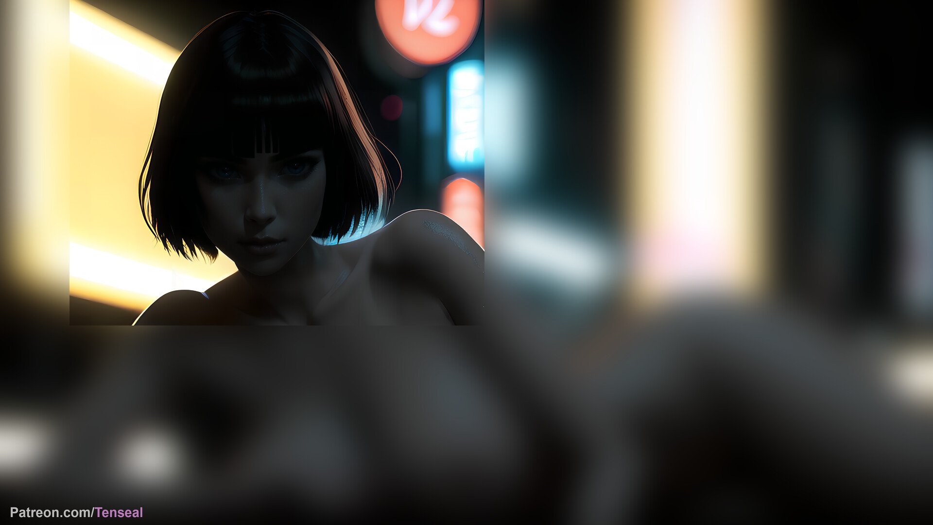 1920x1080 Neon City Girl Wallpaper (AI.Edit), Desktop